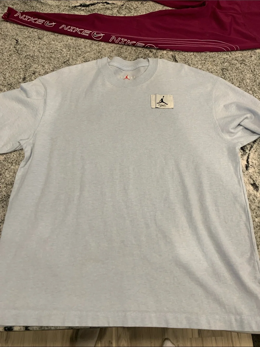 Jordan Short-Sleeve Crewneck T-Shirt in Light Blue-Gray